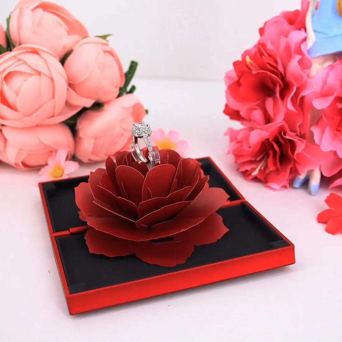 Elegant Box with Premium Heart Ring π+Gift Packaging