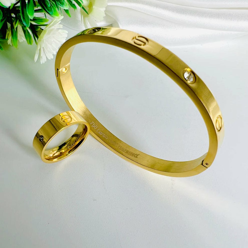 Cartier Love Bracelet And Ring (Gift Packaging) π
