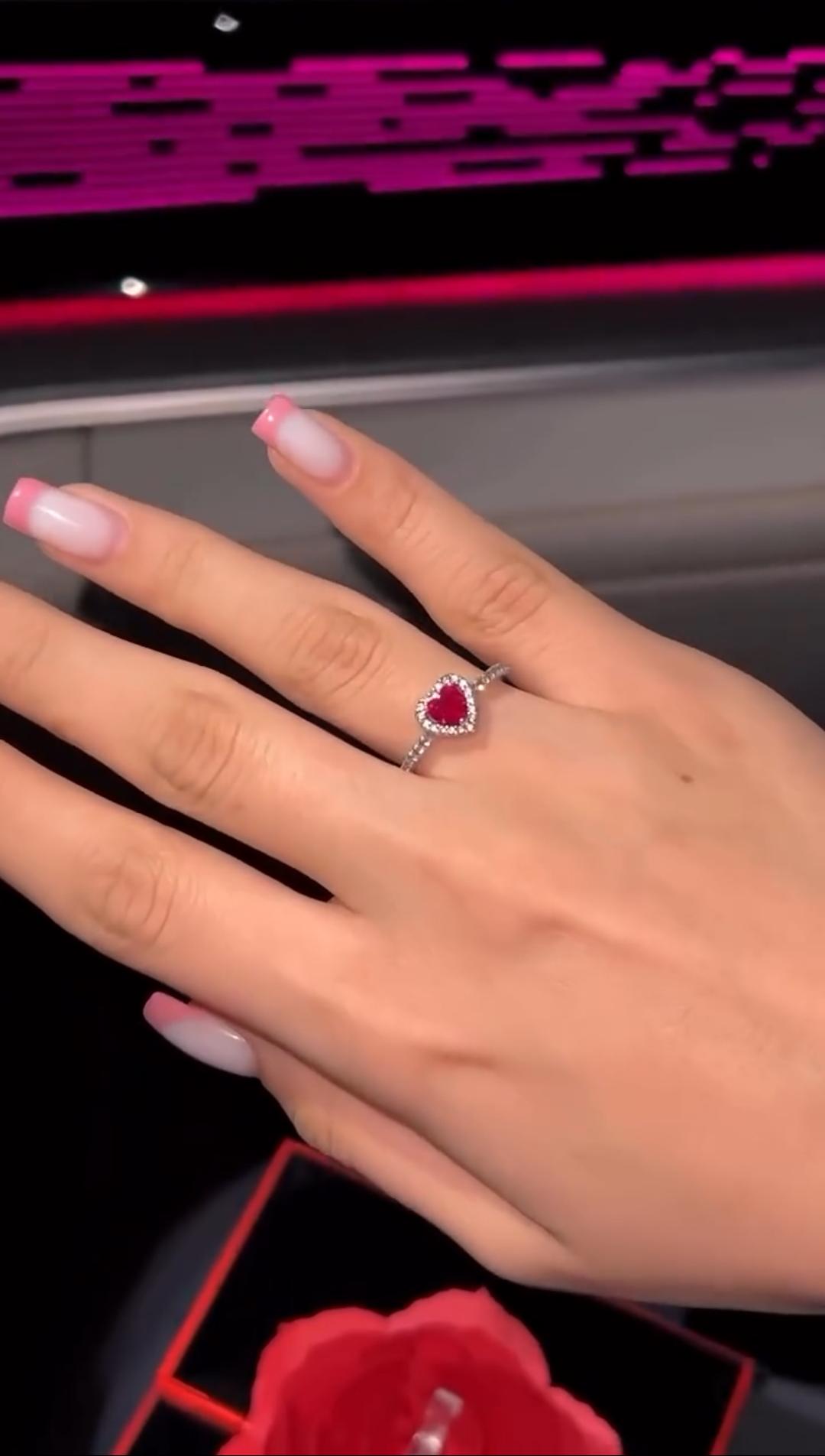 Elegant Box with Premium Heart Ring π+Gift Packaging