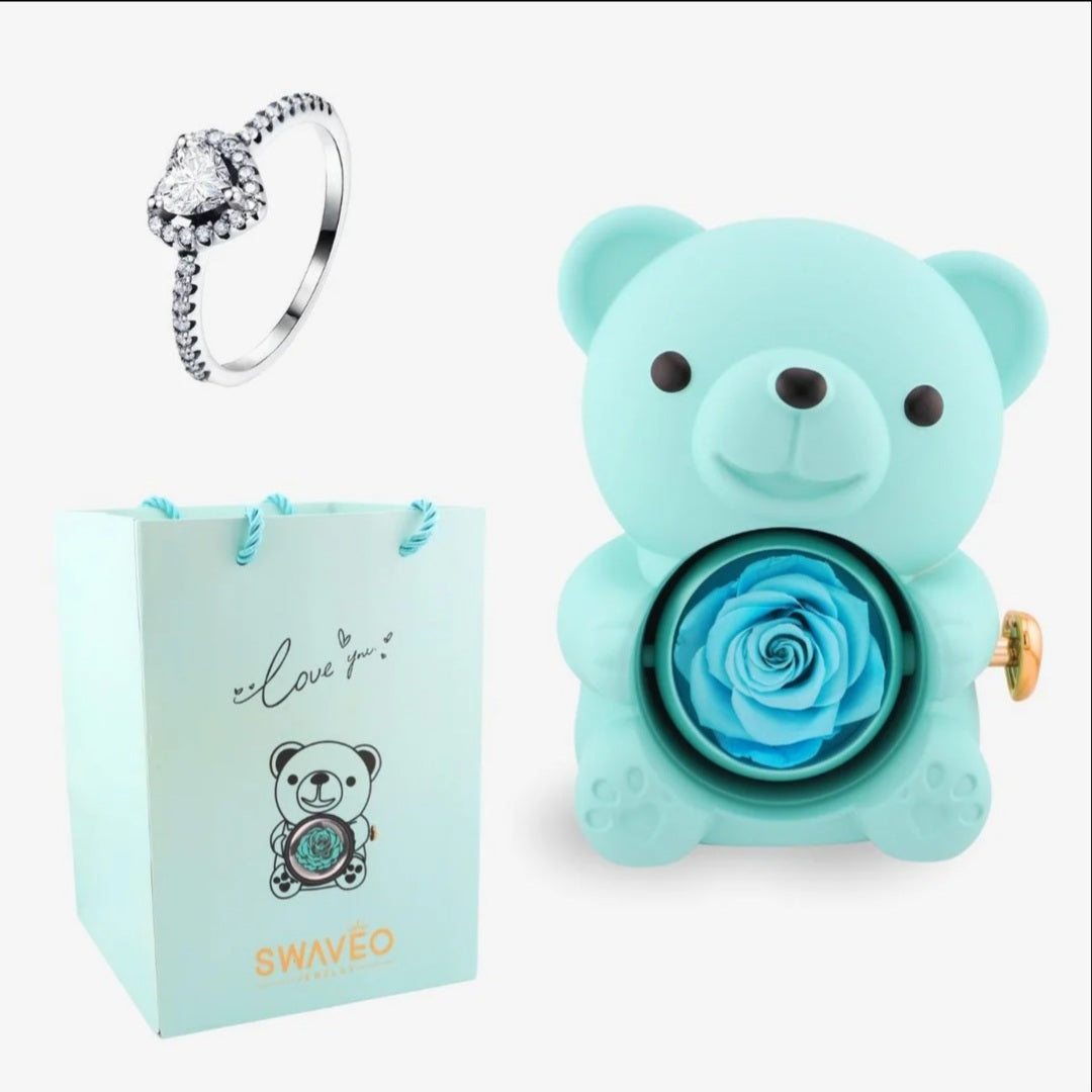 Cute Teddy Bear With Adjustable Heart Ring π+ ( Gift Bag )