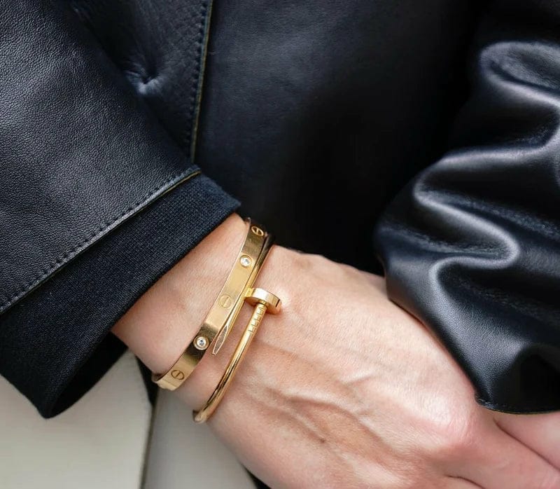 Cartier Diamond And Nail Bangle Set (Gift Packaging) π