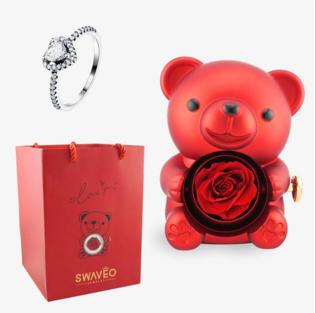 Promise Teddy Bear + Adjustable Heart Ring (Gift Bag)π